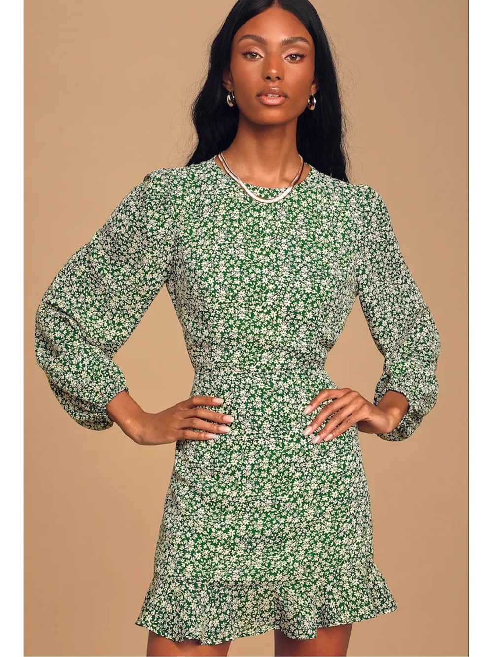 Lulus Blooming Darlin Floral Ruffle Back Cutout Dress